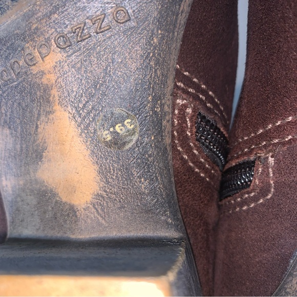 Apepazza Vera Gomma Brown Suede Knee-High Boots EU:39.5 US:9 distressed look EUC - Picture 10 of 11